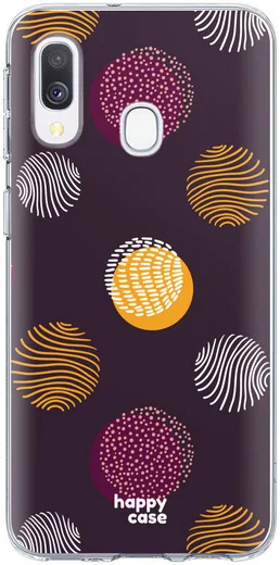 HappyCase Samsung Galaxy A40 Flexibel TPU Hoesje Cirkels Print afbeelding 1