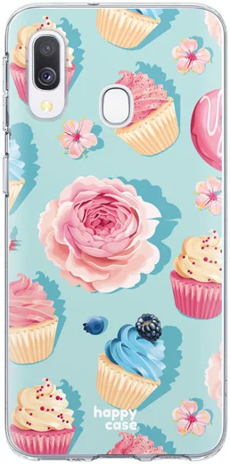 HappyCase Samsung Galaxy A40 Flexibel TPU Hoesje Toetjes Print afbeelding 1