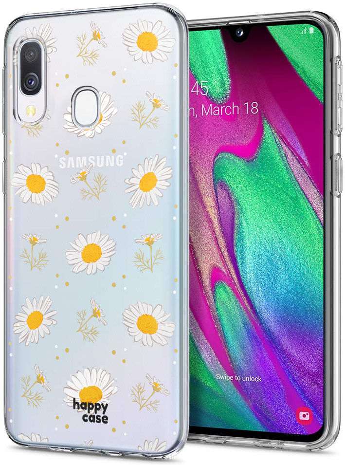 HappyCase Samsung Galaxy A40 Flexibel TPU Hoesje Bloemen Print afbeelding 2
