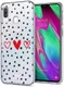 HappyCase Samsung Galaxy A40 Flexibel TPU Hoesje Stip Hartjes Print afbeelding 2
