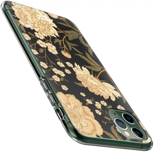 HappyCase iPhone 11 Pro Hoesje Flexibel TPU Gele Rozen Print afbeelding 4