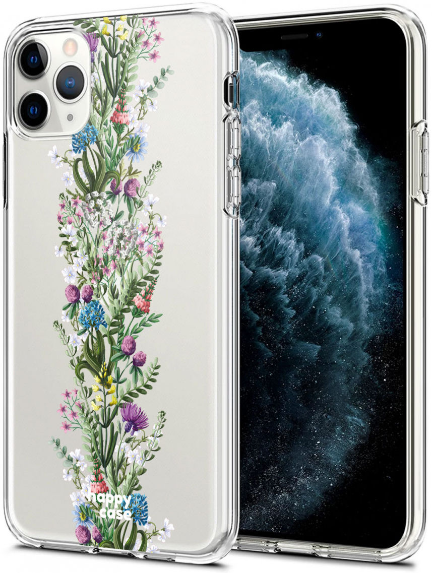 HappyCase iPhone 11 Pro Hoesje Flexibel TPU Floral Print afbeelding 2
