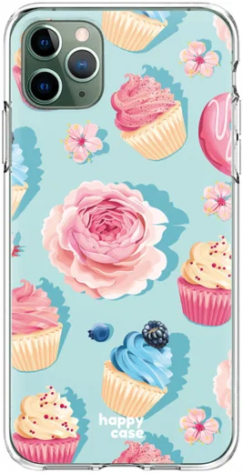 HappyCase iPhone 11 Pro Hoesje Flexibel TPU Toetjes Print afbeelding 1