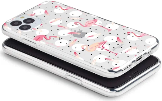 HappyCase iPhone 11 Pro Hoesje Flexibel TPU Flamingo Print afbeelding 5