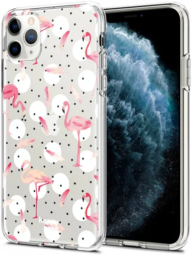 HappyCase iPhone 11 Pro Hoesje Flexibel TPU Flamingo Print afbeelding 2