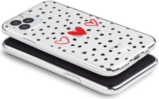 HappyCase iPhone 11 Pro Hoesje Flexibel TPU Stip Hartjes Print afbeelding 5