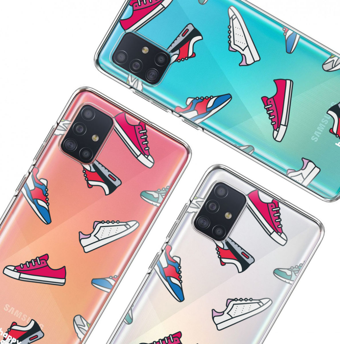 HappyCase Samsung Galaxy A71 Hoesje Flexibel TPU Sneaker Print afbeelding 7