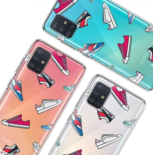HappyCase Samsung Galaxy A71 Hoesje Flexibel TPU Sneaker Print afbeelding 7