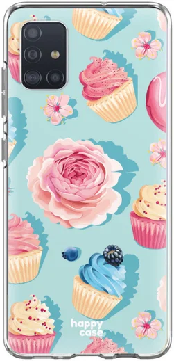 HappyCase Samsung Galaxy A71 Hoesje Flexibel TPU Toetjes Print afbeelding 1