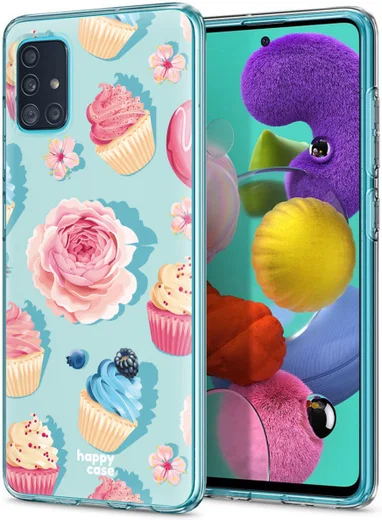 HappyCase Samsung Galaxy A71 Hoesje Flexibel TPU Toetjes Print afbeelding 4