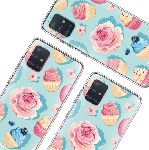 HappyCase Samsung Galaxy A71 Hoesje Flexibel TPU Toetjes Print afbeelding 6