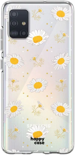 HappyCase Samsung Galaxy A71 Hoesje Flexibel TPU Bloemen Print afbeelding 1