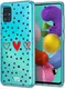 HappyCase Samsung Galaxy A71 Hoesje Flexibel TPU Stip Hartjes Print afbeelding 5