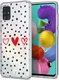 HappyCase Samsung Galaxy A71 Hoesje Flexibel TPU Stip Hartjes Print afbeelding 2