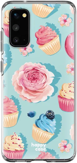 HappyCase Samsung Galaxy S20 Hoesje Flexibel TPU Toetjes Print afbeelding 1