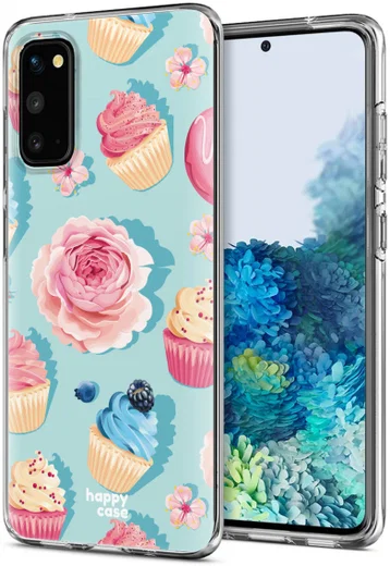 HappyCase Samsung Galaxy S20 Hoesje Flexibel TPU Toetjes Print afbeelding 2