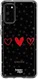 HappyCase Samsung Galaxy S20 Hoesje Flexibel TPU Stip Hartjes Print afbeelding 1