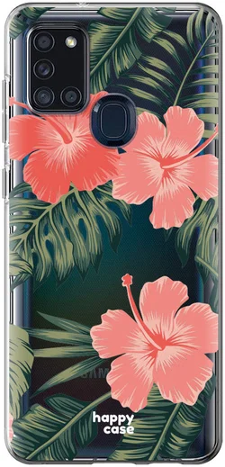 HappyCase Samsung Galaxy A21S Flexibel TPU Hoesje Tropic Vibe print afbeelding 1