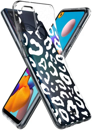 HappyCase Samsung Galaxy A21S Flexibel TPU Hoesje Luipaard print afbeelding 2