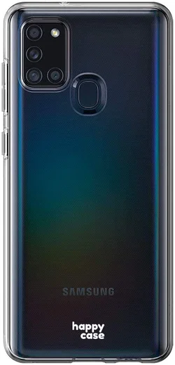 HappyCase Samsung Galaxy A21S Flexibel TPU Hoesje Clear print afbeelding 1