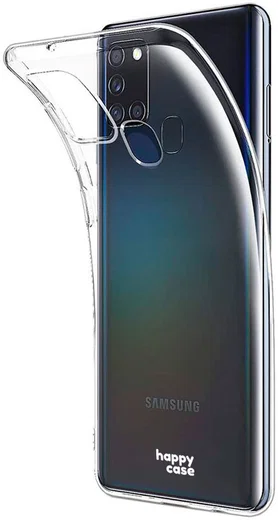 HappyCase Samsung Galaxy A21S Flexibel TPU Hoesje Clear print afbeelding 4