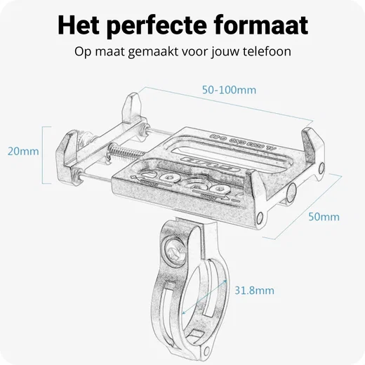 GUB G86 Universele Fiets Telefoonhouder voor Smartphone Grijs afbeelding 4