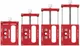 GUB G85 Stevige Telefoonhouder voor de Fiets / Racefiets Rood afbeelding 6