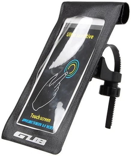 GUB 919 Waterdichte Telefoonhouder Fiets voor Stuur en Frame Zwart afbeelding 1