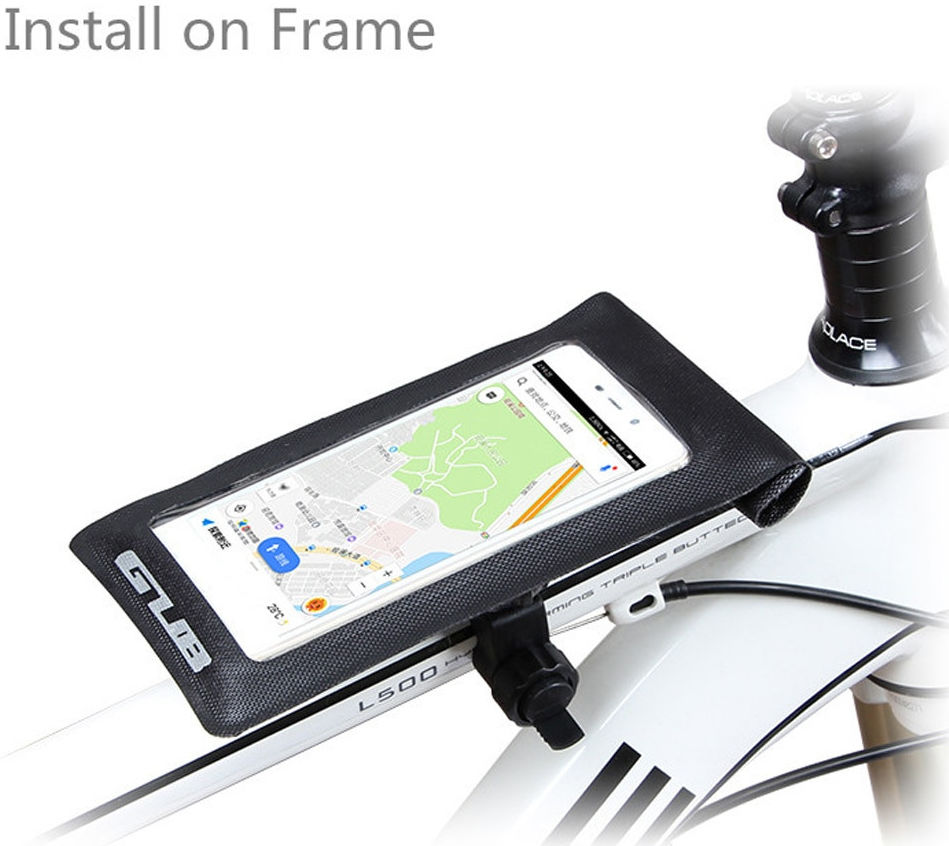 GUB 919 Waterdichte Telefoonhouder Fiets voor Stuur en Frame Zwart afbeelding 4