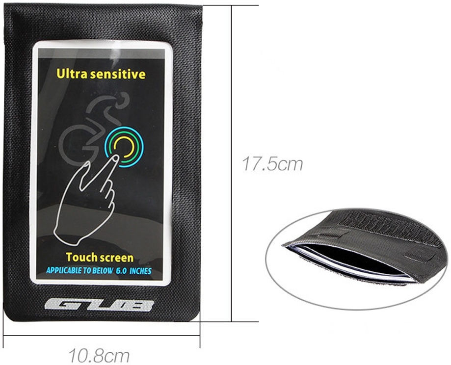 GUB 919 Waterdichte Telefoonhouder Fiets voor Stuur en Frame Zwart afbeelding 2
