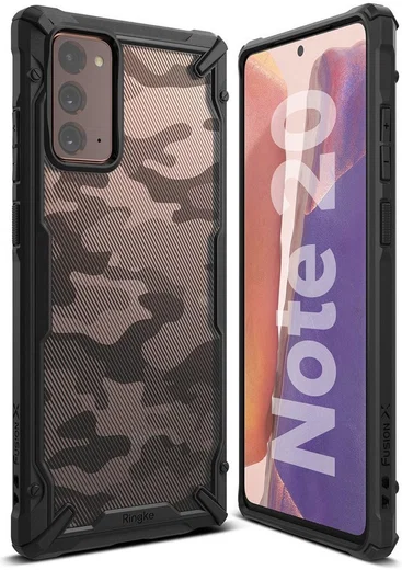 Ringke Fusion X Samsung Galaxy Note 20 Hoesje Camo Zwart afbeelding 4