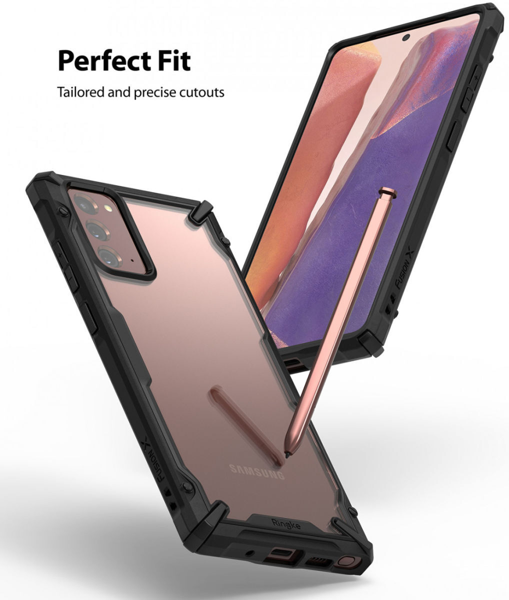 Ringke Fusion X Samsung Galaxy Note 20 Hoesje Camo Zwart afbeelding 5