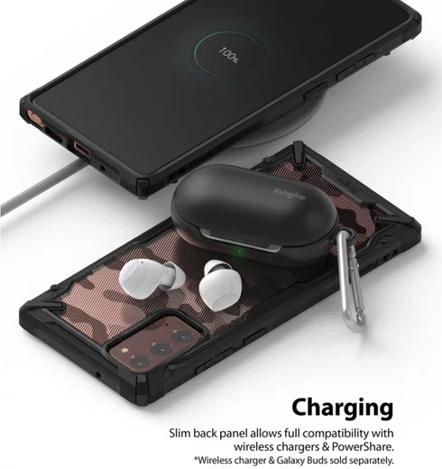 Ringke Fusion X Samsung Galaxy Note 20 Hoesje Camo Zwart afbeelding 8