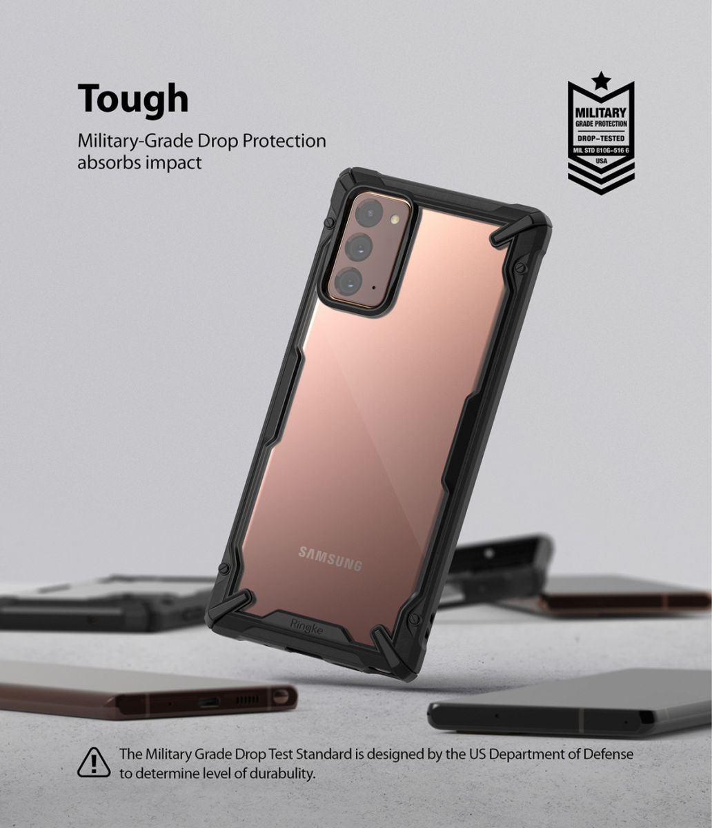 Ringke Fusion X Samsung Galaxy Note 20 Hoesje Camo Zwart afbeelding 10