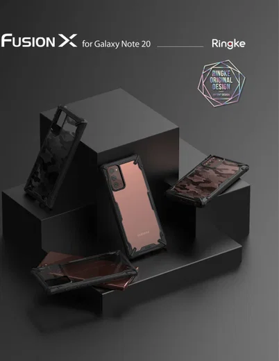 Ringke Fusion X Samsung Galaxy Note 20 Hoesje Camo Zwart afbeelding 12