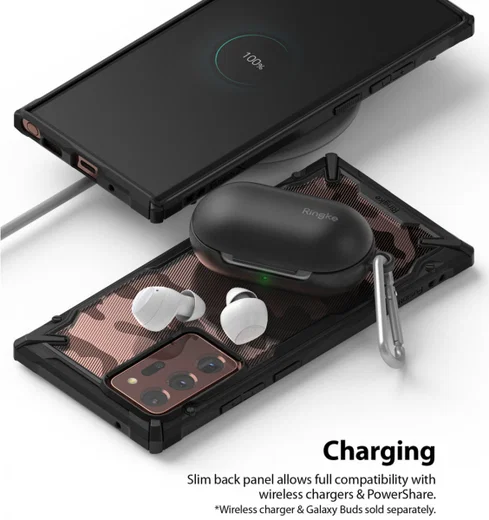 Ringke Fusion X Samsung Galaxy Note 20 Ultra Hoesje Camo Zwart afbeelding 8