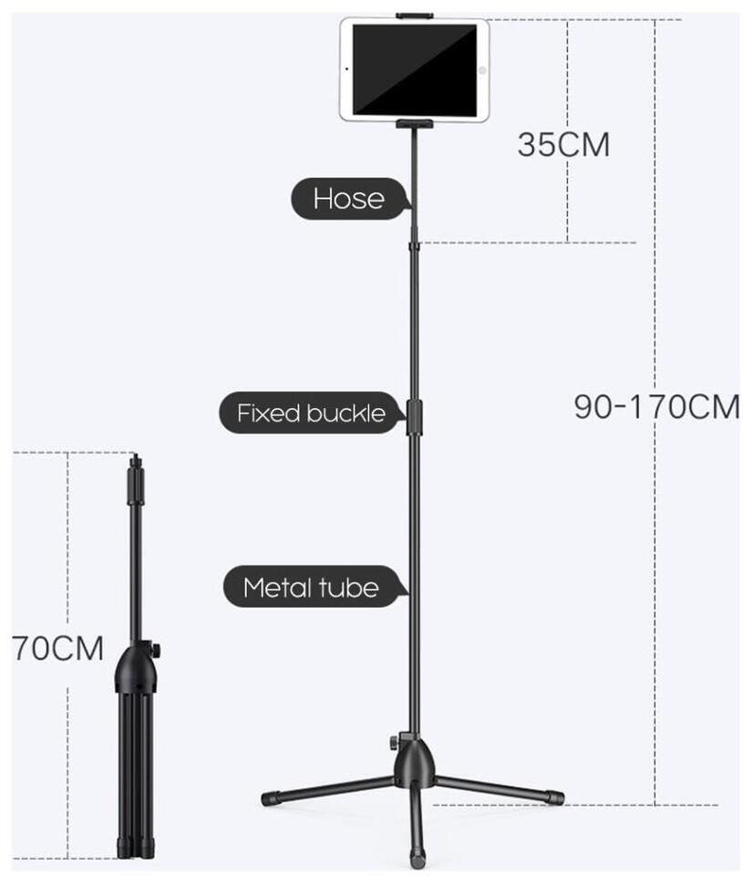 Verstelbare Telefoon / Tablet / iPad Statief Stevige Tripod Standaard afbeelding 4
