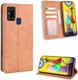 Samsung Galaxy M31 Retro Stijl Kunstleren Portemonnee Hoesje Bruin afbeelding 6