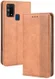 Samsung Galaxy M31 Retro Stijl Kunstleren Portemonnee Hoesje Bruin afbeelding 5