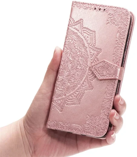 Samsung Galaxy M31 Portemonnee Hoesje Met Mandala Roze Goud afbeelding 6