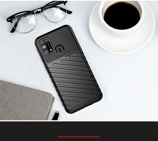 Samsung Galaxy M31 Twill Thunder Texture Back Cover Zwart afbeelding 16