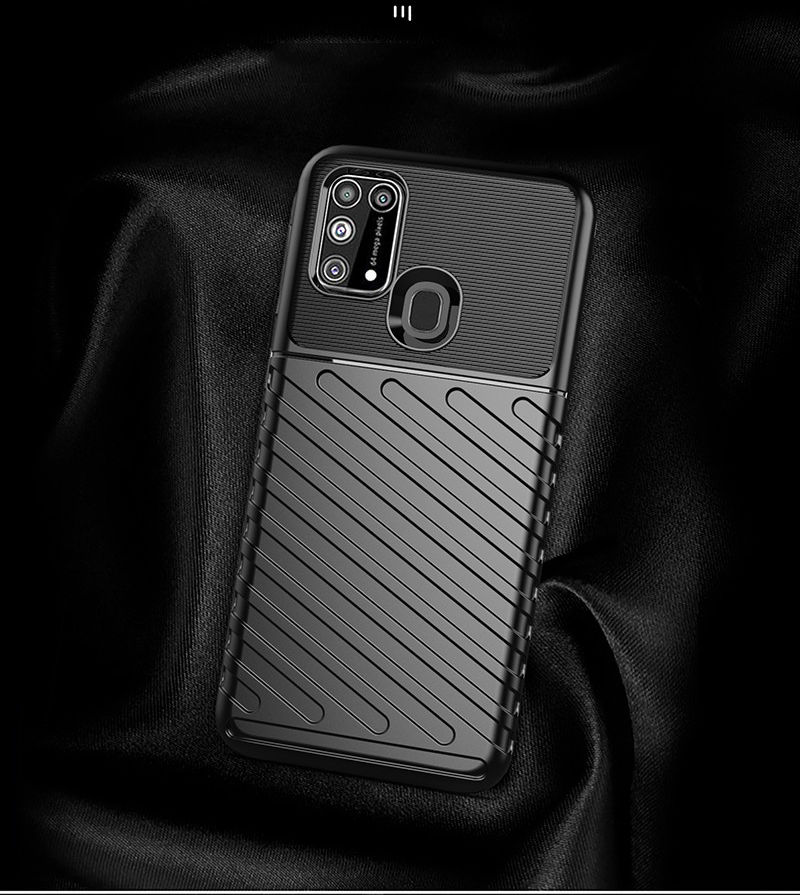 Samsung Galaxy M31 Twill Thunder Texture Back Cover Zwart afbeelding 7