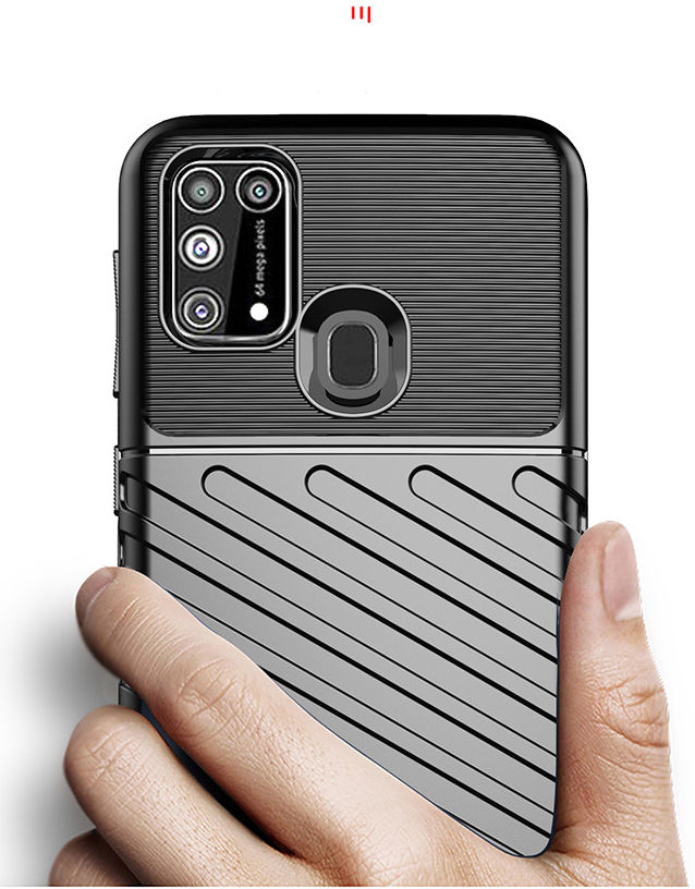 Samsung Galaxy M31 Twill Thunder Texture Back Cover Zwart afbeelding 8