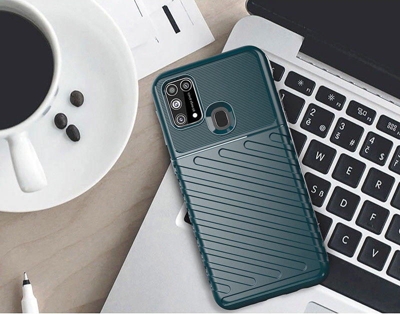 Samsung Galaxy M31 Twill Thunder Texture Back Cover Zwart afbeelding 10