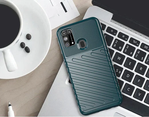 Samsung Galaxy M31 Twill Thunder Texture Back Cover Zwart afbeelding 10
