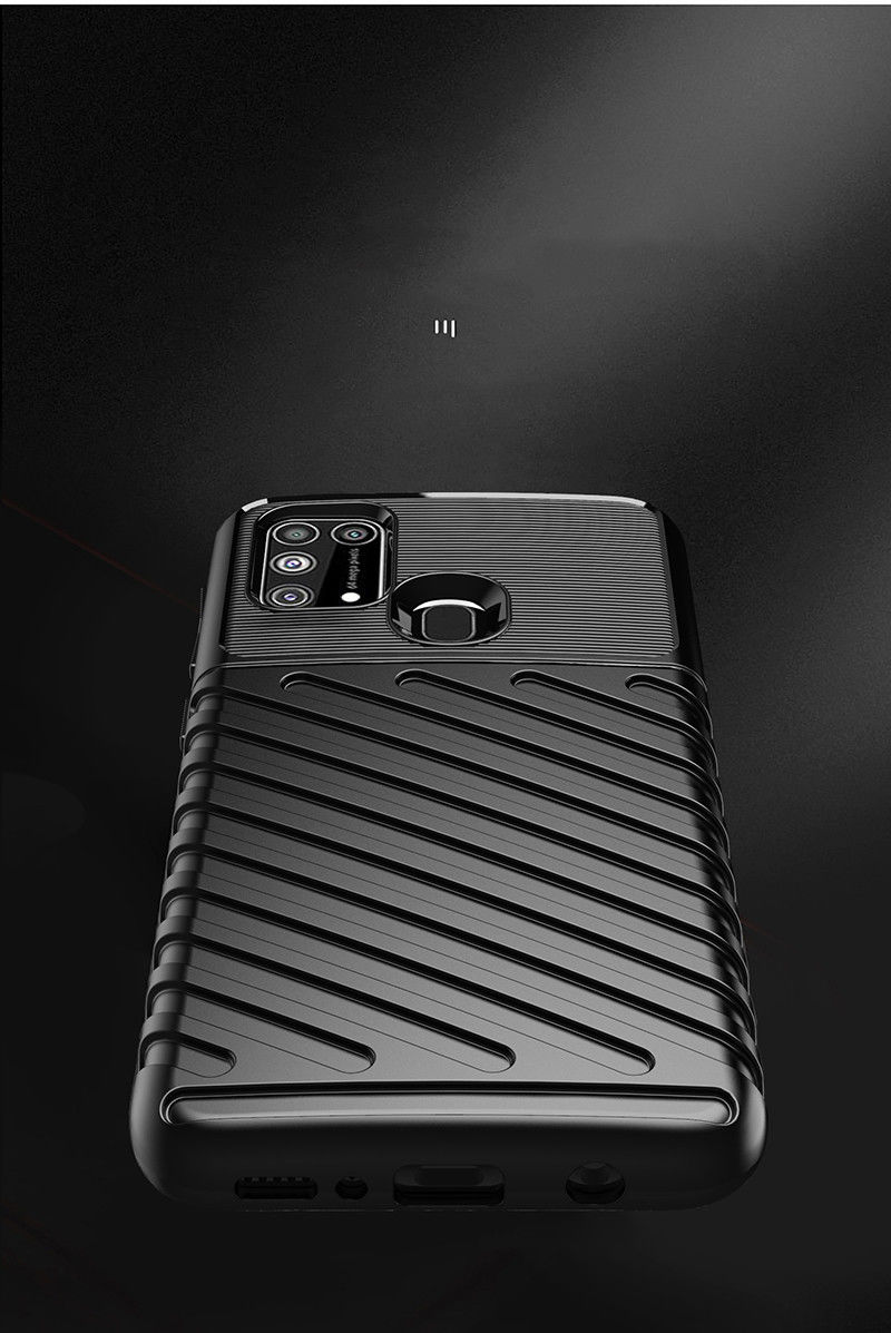 Samsung Galaxy M31 Twill Thunder Texture Back Cover Zwart afbeelding 11