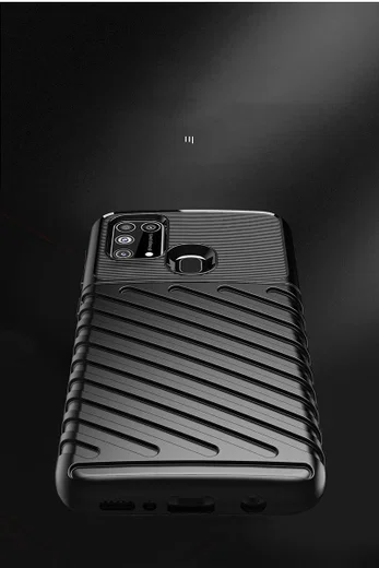 Samsung Galaxy M31 Twill Thunder Texture Back Cover Zwart afbeelding 11