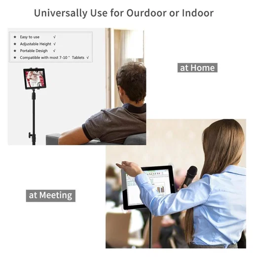 Tablet / iPad Statief met Tripod 7.9 - 12 Inch Met Opberg Tas afbeelding 8