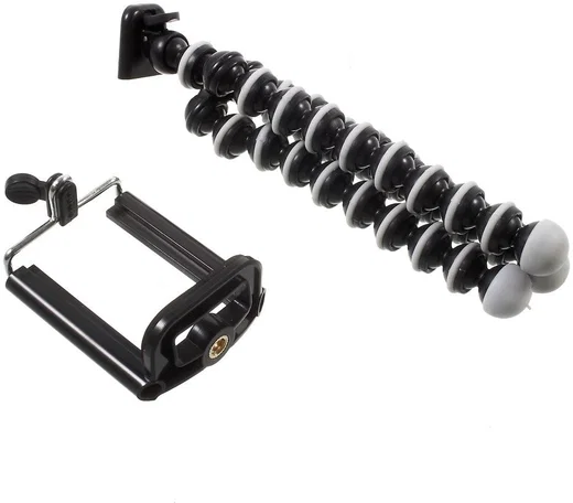 Flexibele Camera of Smartphone Tripod Zwart afbeelding 10