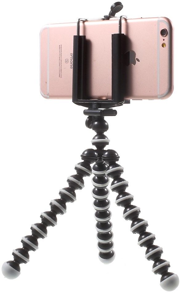 Flexibele Camera of Smartphone Tripod Zwart afbeelding 1